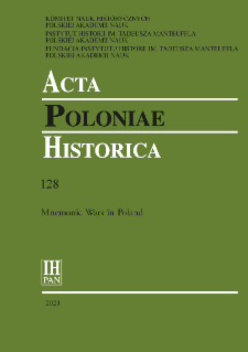 Acta Poloniae Historica T. 128 (2023), Title page, Contents, Contributors, Erratum Mnemonic