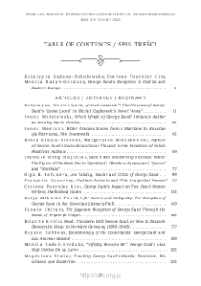 Wiek XIX, Rok XVI (LVIII) 2023, Table of contents