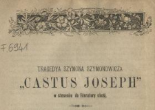 Tragedya Szymona Szymonowicza "Castus Joseph" w stosunku do literatury obcej