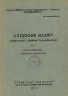 Urzędowe nazwy miejscowości i obiekt&oacute;w fizjograficznych. Nr149; Powiat wyszkowski wojew&oacute;dtwo warszawskie
