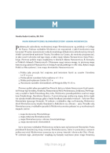 Mapa romantycznej Słowiańszczyzny Adama Mickiewicza