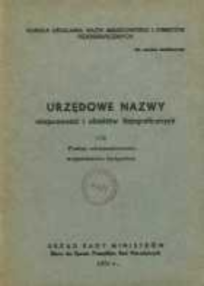 Urzędowe nazwy miejscowości i obiekt&oacute;w fizjograficznych. Nr172; Powiat aleksanrowski wojew&oacute;dztwo bydgoskie