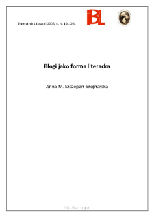 Blogi jako forma literacka