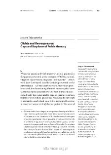 Clich&eacute;s and Overexposures: Gaps and Surpluses of Polish Memory