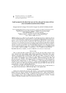 Small mammals in the diet of the barn owl Tyto alba and the tawny owl Strix aluco in localities in north-western Poland