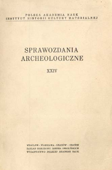 Badania cmentarzyska kultury łużyckiej w Świbiu, pow. Gliwice, w latach 1961-1967