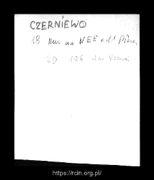 Czerniewo. Files of Plock district in the Middle Ages. Files of Historico-Geographical Dictionary of Masovia in the Middle Ages