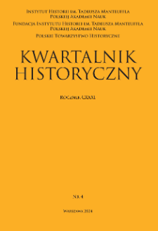 Kwartalnik Historyczny, R. 131 nr 4 (2024), Strony tytułowe, Spis treści, Wykaz skr&oacute;t&oacute;w, Tabela transliteracyjna
