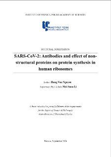 SARS-CoV-2: Antibodies and effect of non-structural proteins on protein synthesis in human ribosomes