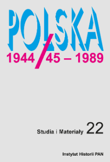 Polska 1944/45-1989 : studia i materiały, 22 (2024), Strony tytułowe, Spis treści, Spis skr&oacute;t&oacute;w