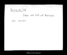 Bogucin. Files of Raciaz district in the Middle Ages. Files of Historico-Geographical Dictionary of Masovia in the Middle Ages