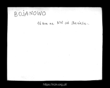 Bojanowo. Files of Raciaz district in the Middle Ages. Files of Historico-Geographical Dictionary of Masovia in the Middle Ages