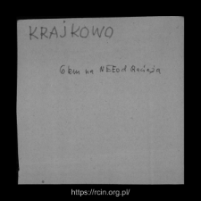 Krajkowo. Files of Raciaz district in the Middle Ages. Files of Historico-Geographical Dictionary of Masovia in the Middle Ages