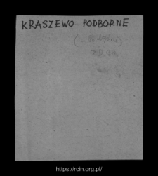 Kraszewo Podborne. Files of Raciaz district in the Middle Ages. Files of Historico-Geographical Dictionary of Masovia in the Middle Ages