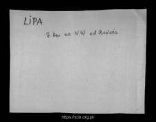 Lipa. Files of Raciaz district in the Middle Ages. Files of Historico-Geographical Dictionary of Masovia in the Middle Ages