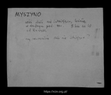 Myszyno. Files of Raciaz district in the Middle Ages. Files of Historico-Geographical Dictionary of Masovia in the Middle Ages