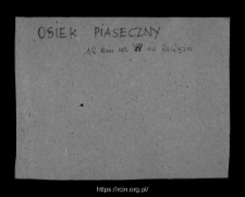 Osiek Piaseczny. Files of Raciaz district in the Middle Ages. Files of Historico-Geographical Dictionary of Masovia in the Middle Ages