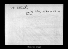 Unierzyż. Files of Raciaz district in the Middle Ages. Files of Historico-Geographical Dictionary of Masovia in the Middle Ages
