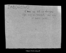 Zaborowo. Files of Raciaz district in the Middle Ages. Files of Historico-Geographical Dictionary of Masovia in the Middle Ages