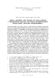 &bdquo;Szkoła ukraińska&rdquo; jako projekt krytyczno-literacki i tożsamościowa strategia środowiska konserwatywnych pisarzy kręgu &bdquo;Tygodnika Petersburskiego&rdquo;.