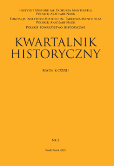 Kwartalnik Historyczny, R. 132 nr 2 (2025), Strony tytułowe, Spis treści, Wykaz skr&oacute;t&oacute;w, Tabela transliteracyjna