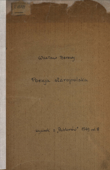 Poezja staropolska