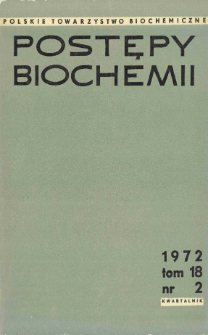 Postępy biochemii, Tom 18, Nr 2