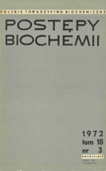 Postępy biochemii, Tom 18, Nr 3