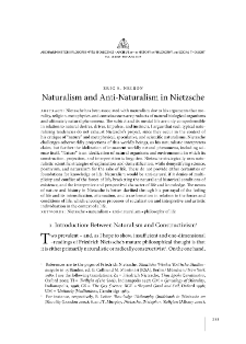 Naturalism and Anti-Naturalism in Nietzsche