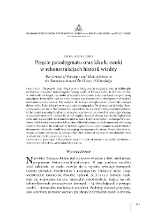 The Concept of Paradigm and the Ideal of Science in the Reconstructions of the History of Knowledge
