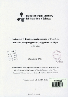Synthesis of N-doped polycyclic aromatic hydrocarbons built on 1,4-dihydropyrrolo[3,2-b]pyrroles via alkyne activation