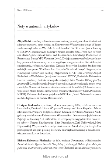 Napis Seria XXXI (2025), Noty o autorach.