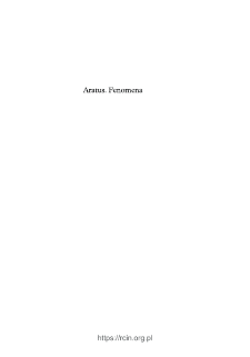 Aratus, Fenomena