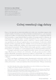 Cichej rewolucji ciąg dalszy