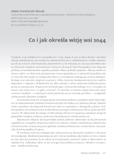 Co i jak określa wizję wsi 2044