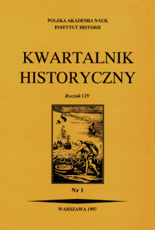 Kwartalnik Historyczny R. 104 nr 1 (1997), Komunikaty