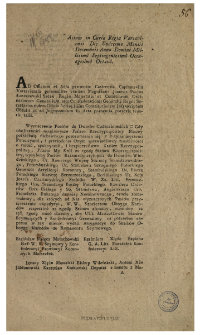 Actum in Curia Regia Varsaviensi Die Undecima Mensis Decembris Anno Domini Millesimo Septingentesimo Octuagesimo Octavo : [Incipit] Wyznaczenie Posł&oacute;w do Dwor&oacute;w Cudzoziemskich ...