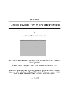 Tunable devices from moir superlattices