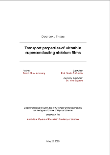 Transport properties of ultrathin superconducting niobium films