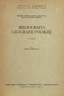 Bibliografia Geografii Polskiej 1961