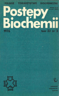 Postępy biochemii, Tom 22, Nr 2