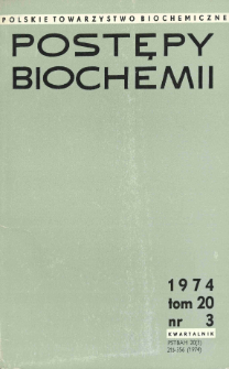 Postępy biochemii, Tom 20, Nr 3