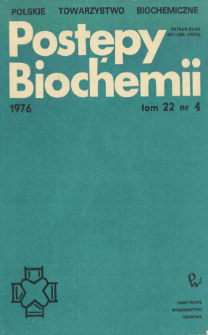Postępy biochemii, Tom 22, Nr 4