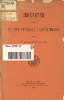 Isokrates wobec Politei ateńskiej Arystotelesa