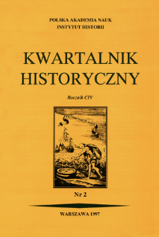 Kwartalnik Historyczny. R. 104 nr 2 (1997), Recenzje