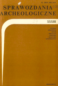 Sprawozdania Archeologiczne T. 33 (1982), Om&oacute;wienia i recenzje