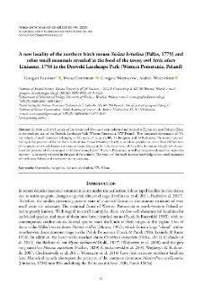 A new locality of the northern birch mouse Sicista betulina (Pallas, 1779) andother small mammals revealed in the food of the tawny owl Strix aluco Linnaeus, 1758 in the Drawski Landscape Park (Western Pomerania, Poland)