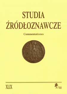Studia Źr&oacute;dłoznawcze = Commentationes T. 49 (2011), Recenzje