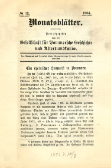 Monatsblätter Jhrg. 18, H. 12 (1904)