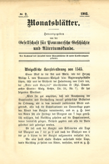 Monatsblätter Jhrg. 19, H. 2 (1905)